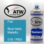 Preview: Fiat, Blue Italia Metallic, 018 / PBG: 400ml Sprühdose, von ATW Autoteile West.